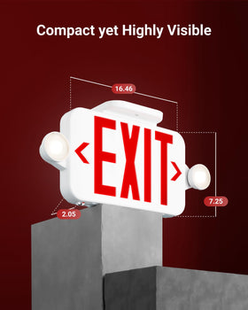 Sunco exit sign UL-listed, fire-resistant ABS housing for durability.