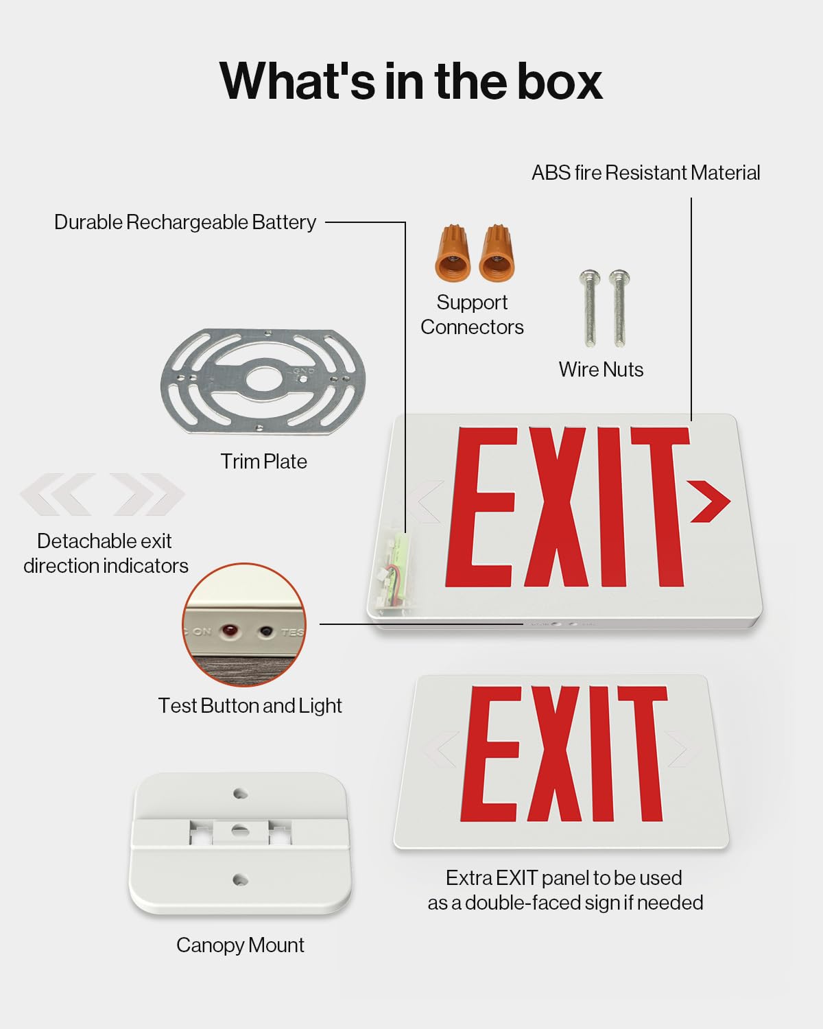 Sunco fire-resistant ABS plastic construction ensures durable safety signage.