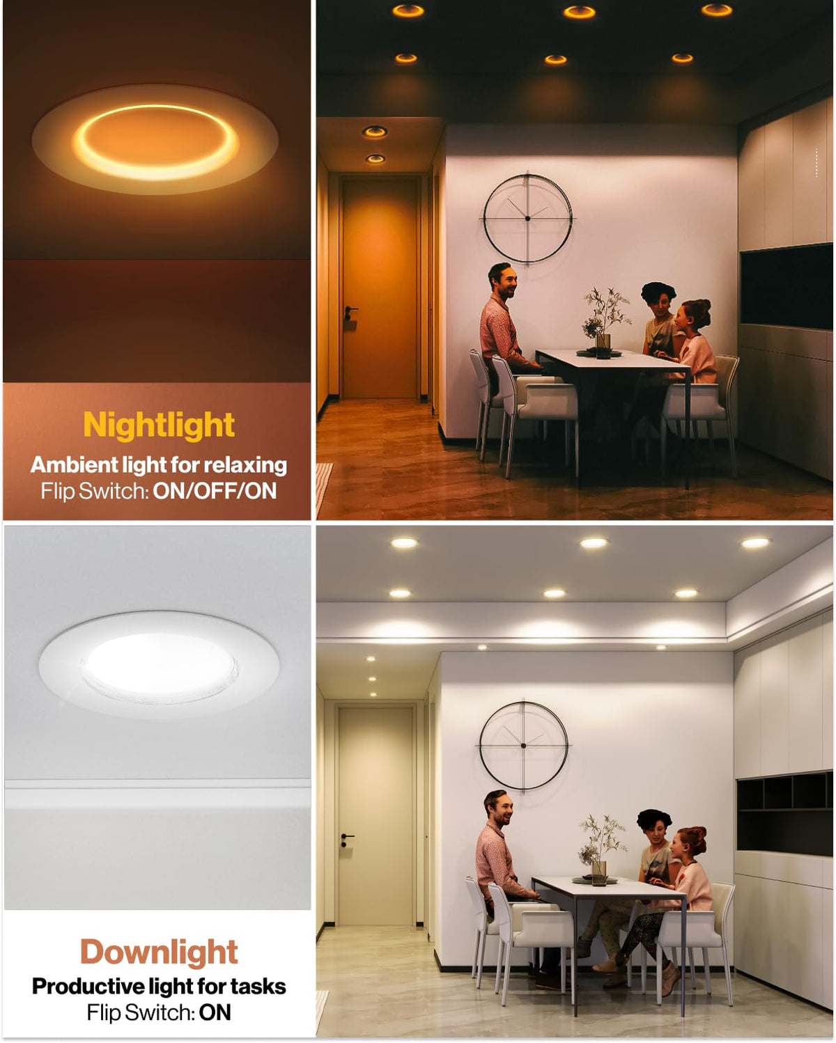 Sunco front view shows slim, modern downlight designed to blend with ceilings.