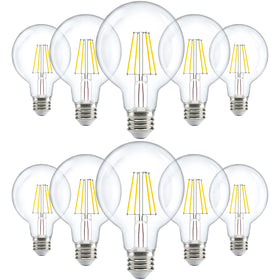 Sunco G25 globe bulb with clear filament for bright, true-to-color illumination.