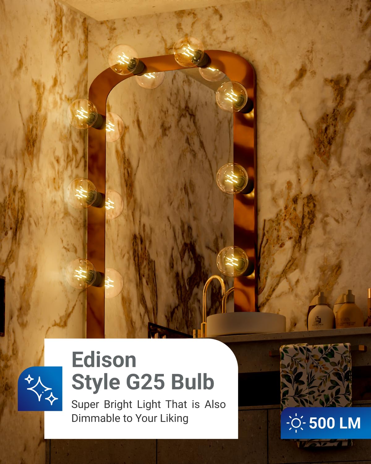 Sunco G25 globe bulb dimmable for mood lighting and energy savings.