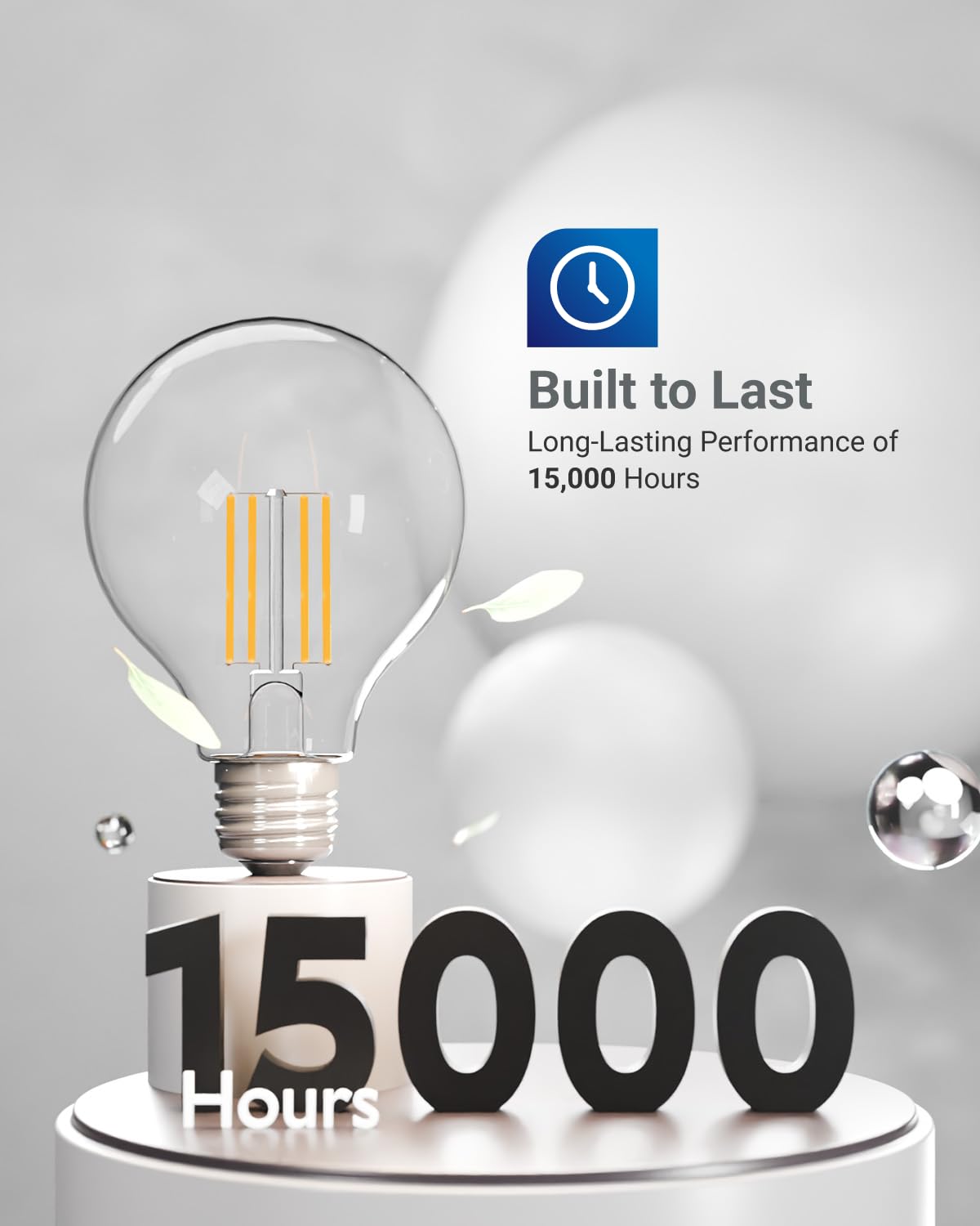 Sunco G25 globe bulb suitable for indoor and outdoor setups.