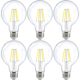 Sunco G25 globe bulb with clear filament for vintage vanity lighting