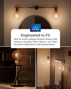 Sunco G25 LED globe bulb provides instant start and no buzzing for comfortable use.