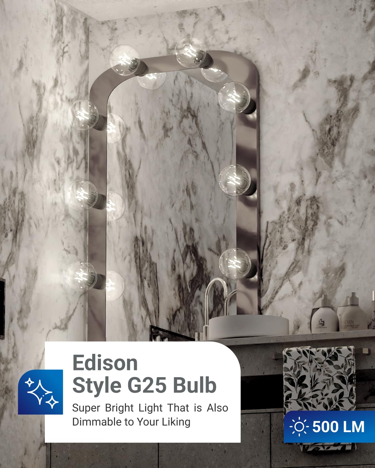 Sunco G25 LED globe demonstrates dimmable performance for mood lighting.