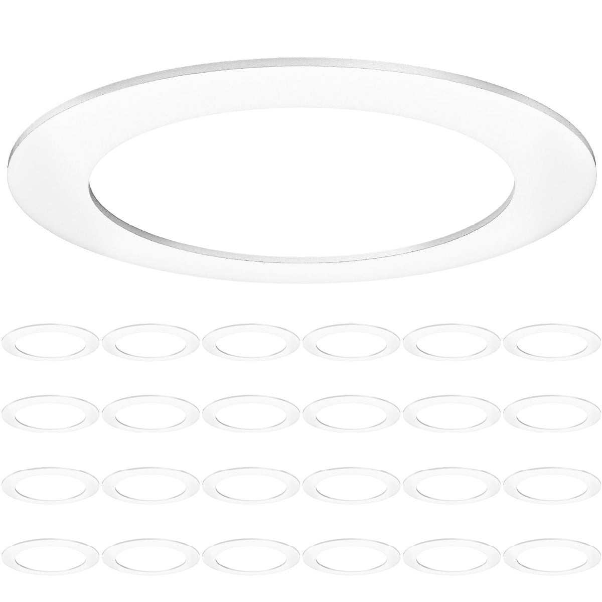 Sunco goof rings with 8.6-inch outer diameter for recessed lights, hide holes neatly.