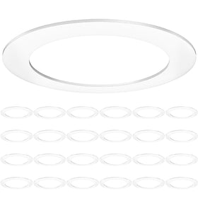 Sunco goof rings with 8.6-inch outer diameter for recessed lights, hide holes neatly.