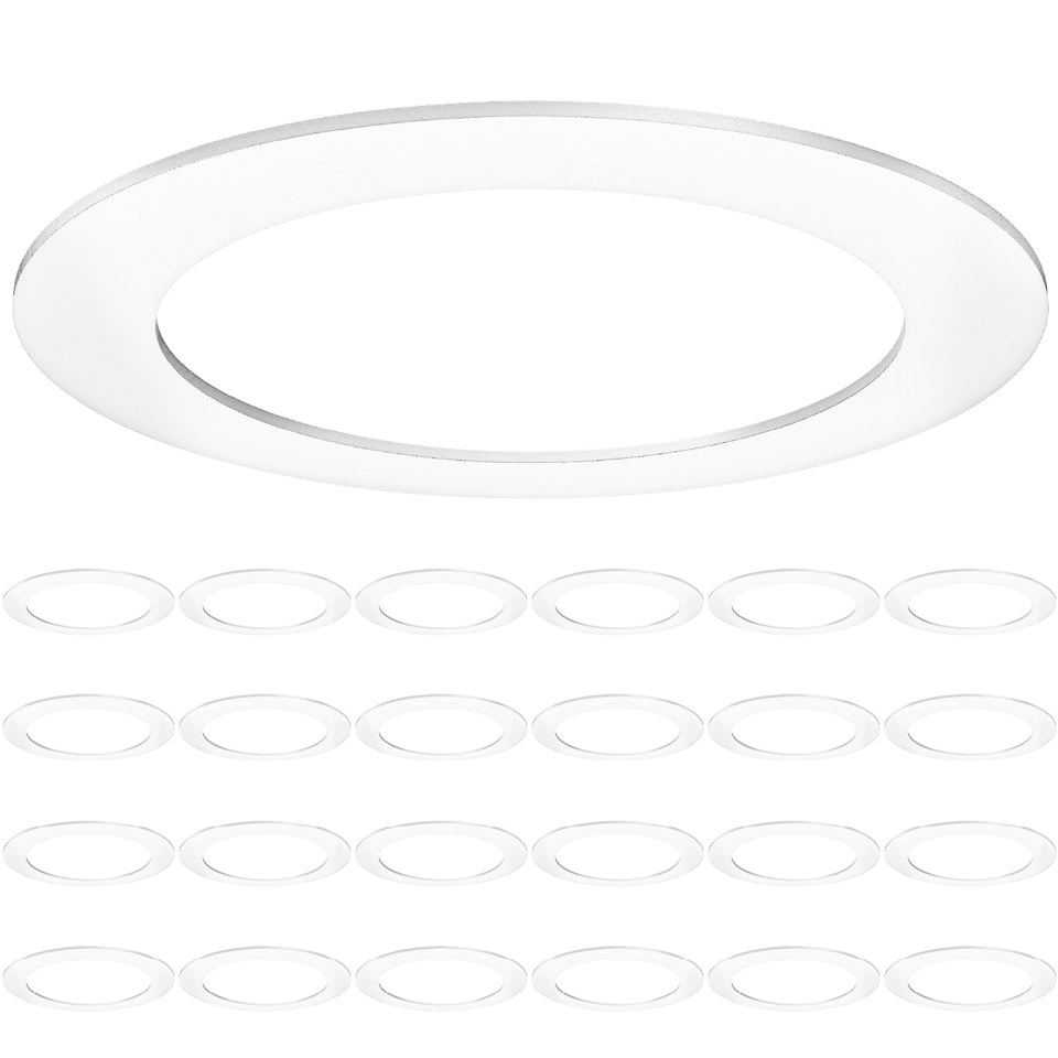 Sunco goof rings with 8.6-inch outer diameter for recessed lights, hide holes neatly.