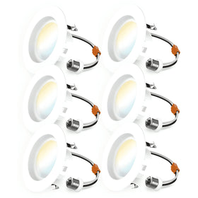 Sunco 6-pack 4-inch LED downlight ceiling installation for clean kitchen lighting.