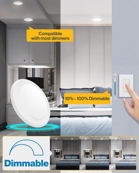 Sunco LED disc light 6-inch direct-wire install above ceiling.