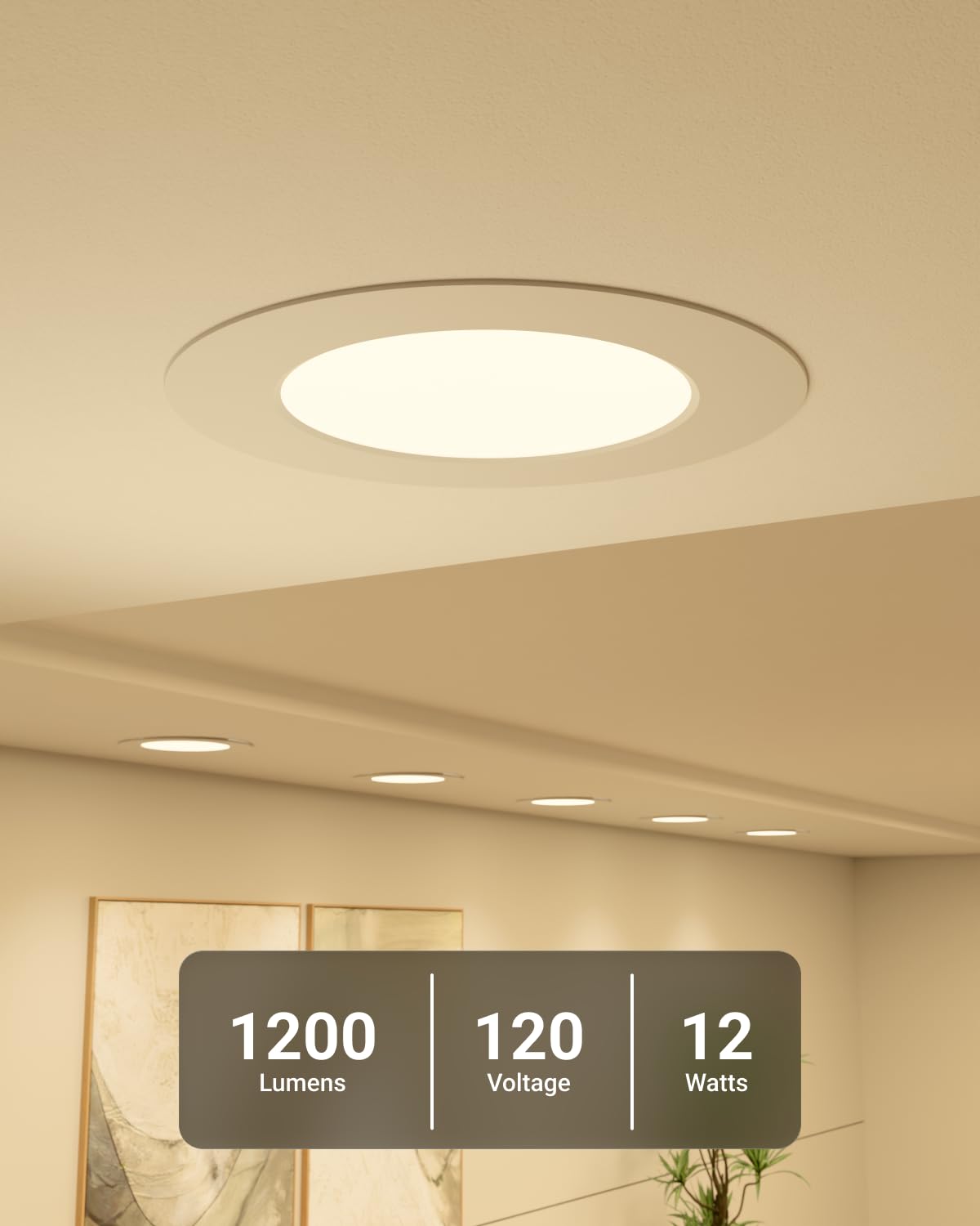 Sunco LED downlight with E26 base; easy installation for retrofits.