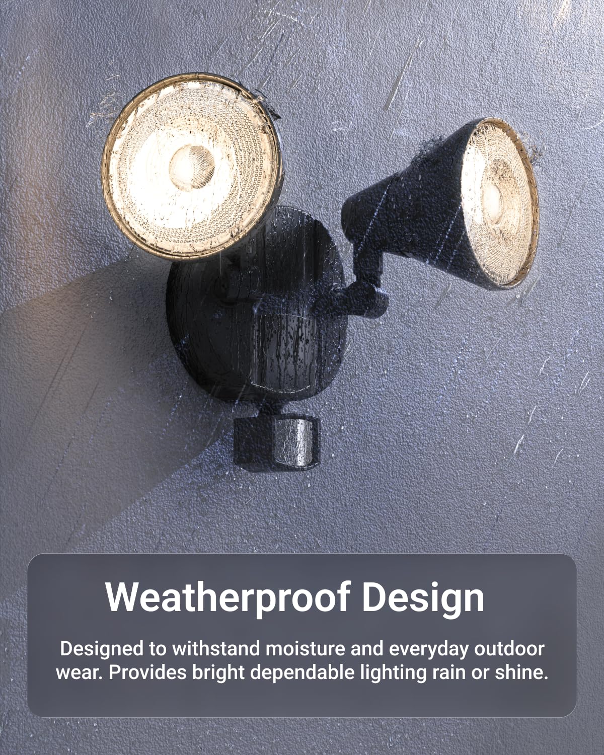 Waterproof Sunco PAR38 LED bulb suited for exterior walls.