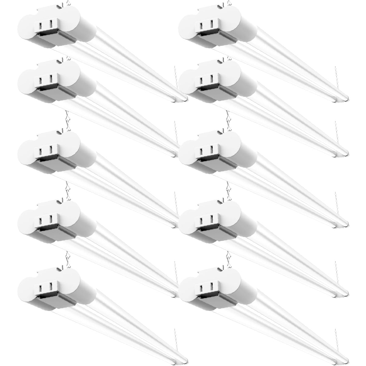 Sunco Lighting 4ft shop light front view showing bright, even daylight for workshops