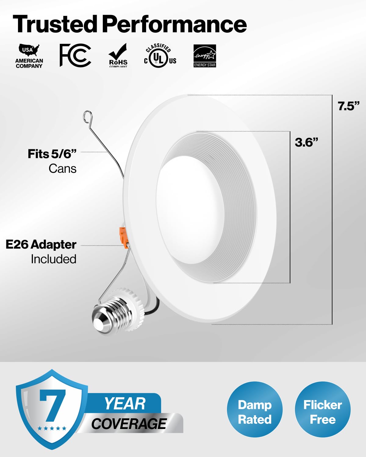 Sunco Lighting 4-pack offers consistent light and budget-friendly ceiling upgrades.