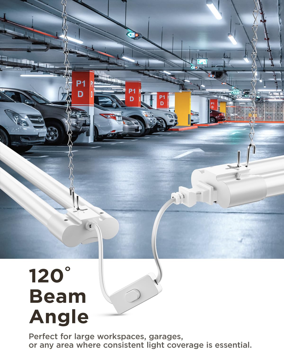 Sunco Lighting 6000K daylight deluxe for crisp workspace color rendering