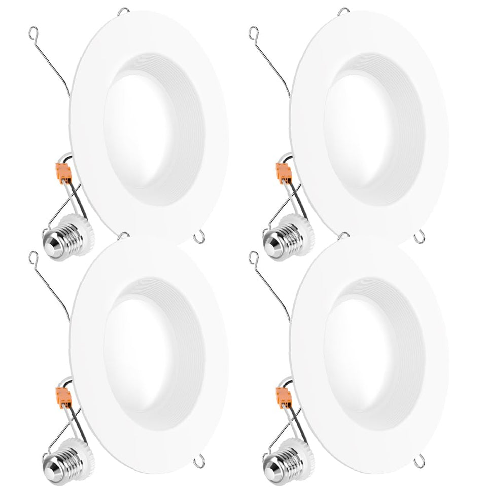 Sunco Lighting 6-inch LED downlight with baffle trim for glare-free kitchen illumination.