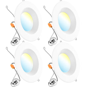 Sunco Lighting 6-inch recessed downlight with baffle trim for even ambience