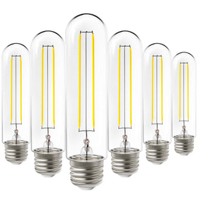 Sunco Lighting 6-pack T10 dusk-to-dawn bulbs for outdoor lighting with auto-on convenience