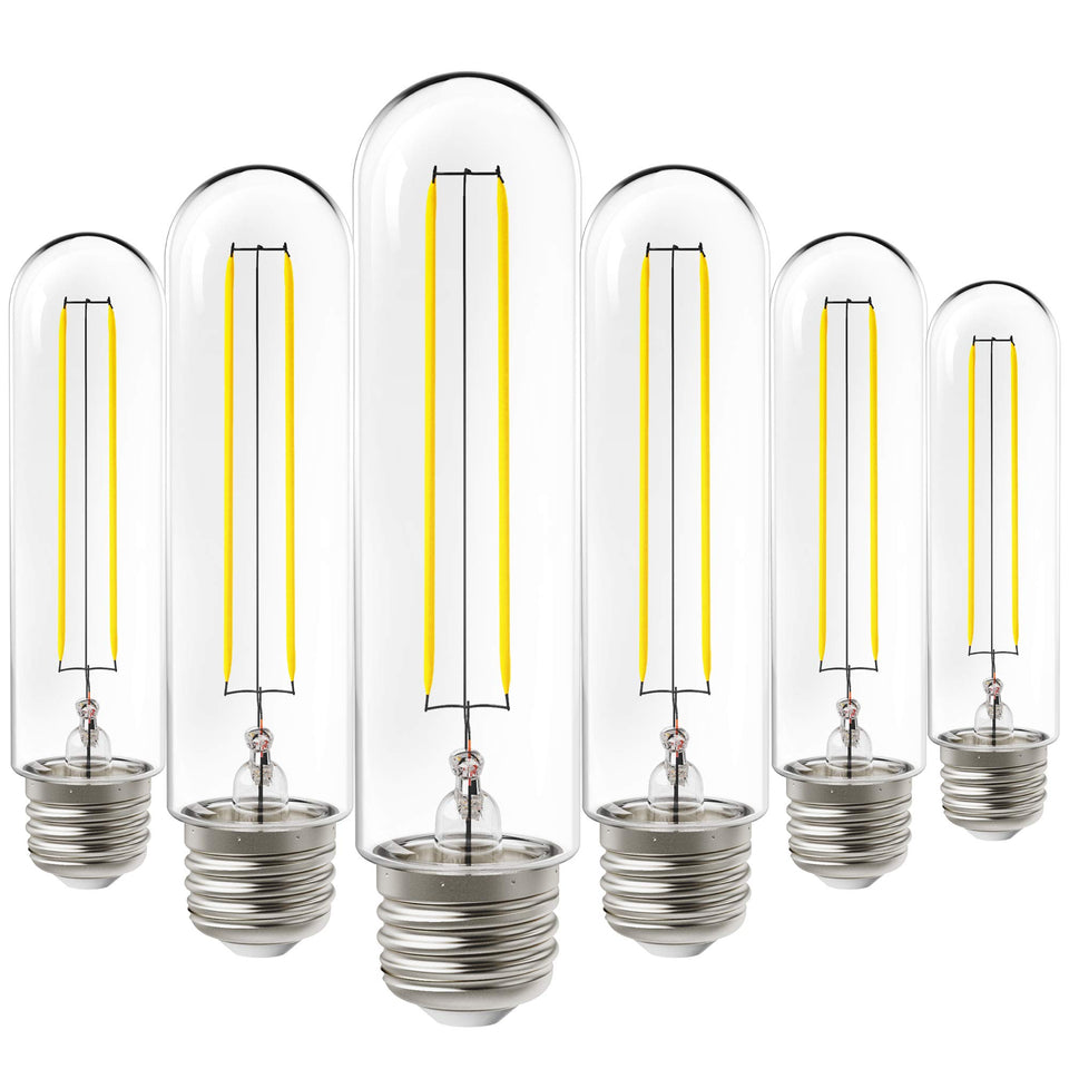 Sunco Lighting 6-pack T10 dusk-to-dawn bulbs for outdoor lighting with auto-on convenience