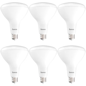Sunco Lighting BR40 LED bulbs pack for recessed cans, energy-efficient brightness.
