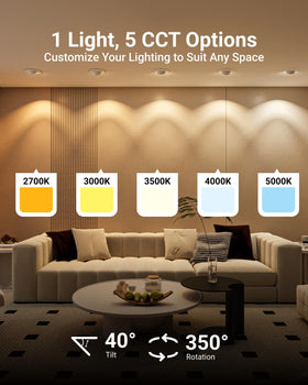 Sunco Lighting damp-location LED downlight for versatile, moisture-tolerant lighting.
