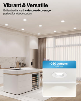Sunco Lighting dimmable retrofit downlight enabling smooth brightness adjustment for any room.