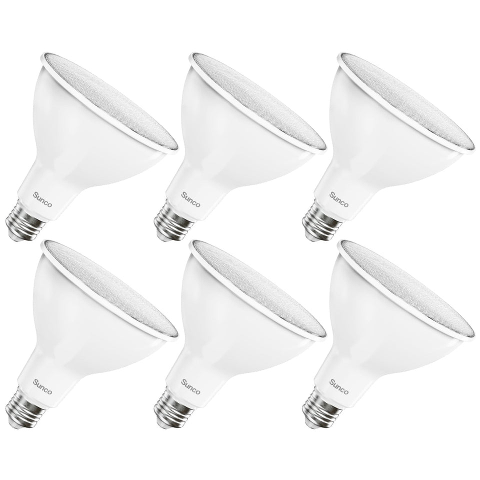 Sunco Lighting PAR38 outdoor flood bulb for yard and driveway lighting with bright, even illumination