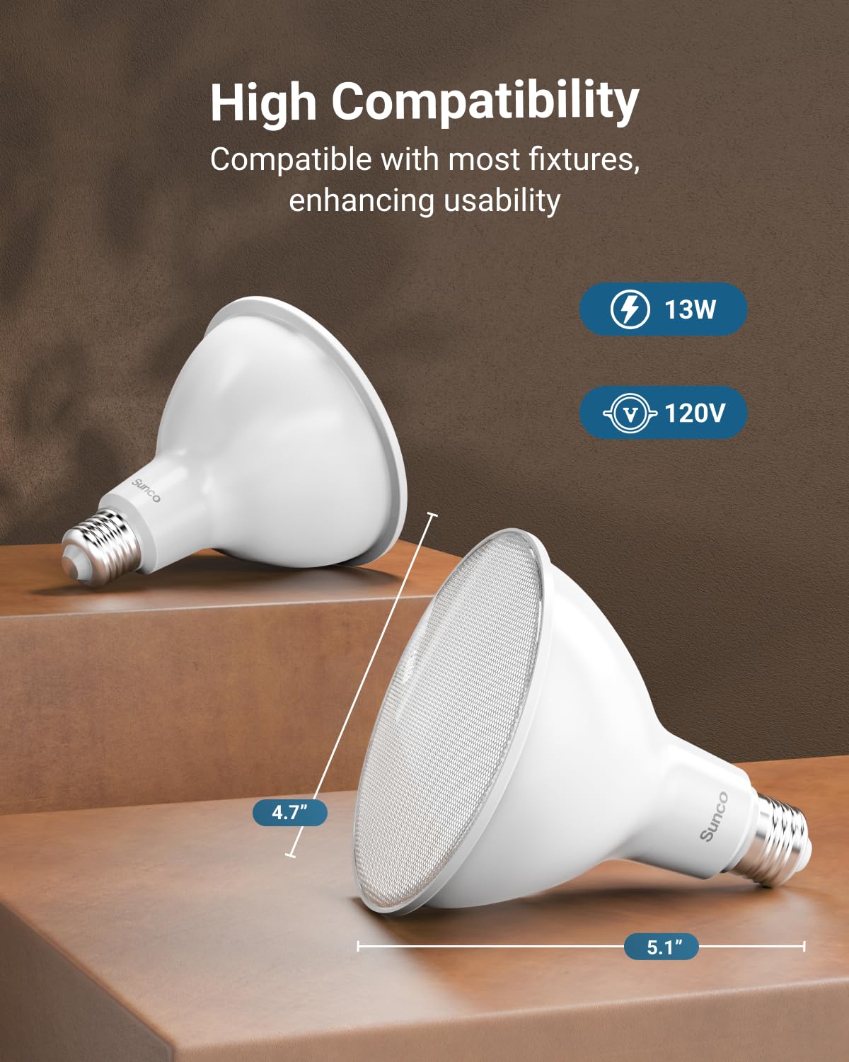 Sunco Lighting UL Energy Star PAR38 promises efficiency and long life.