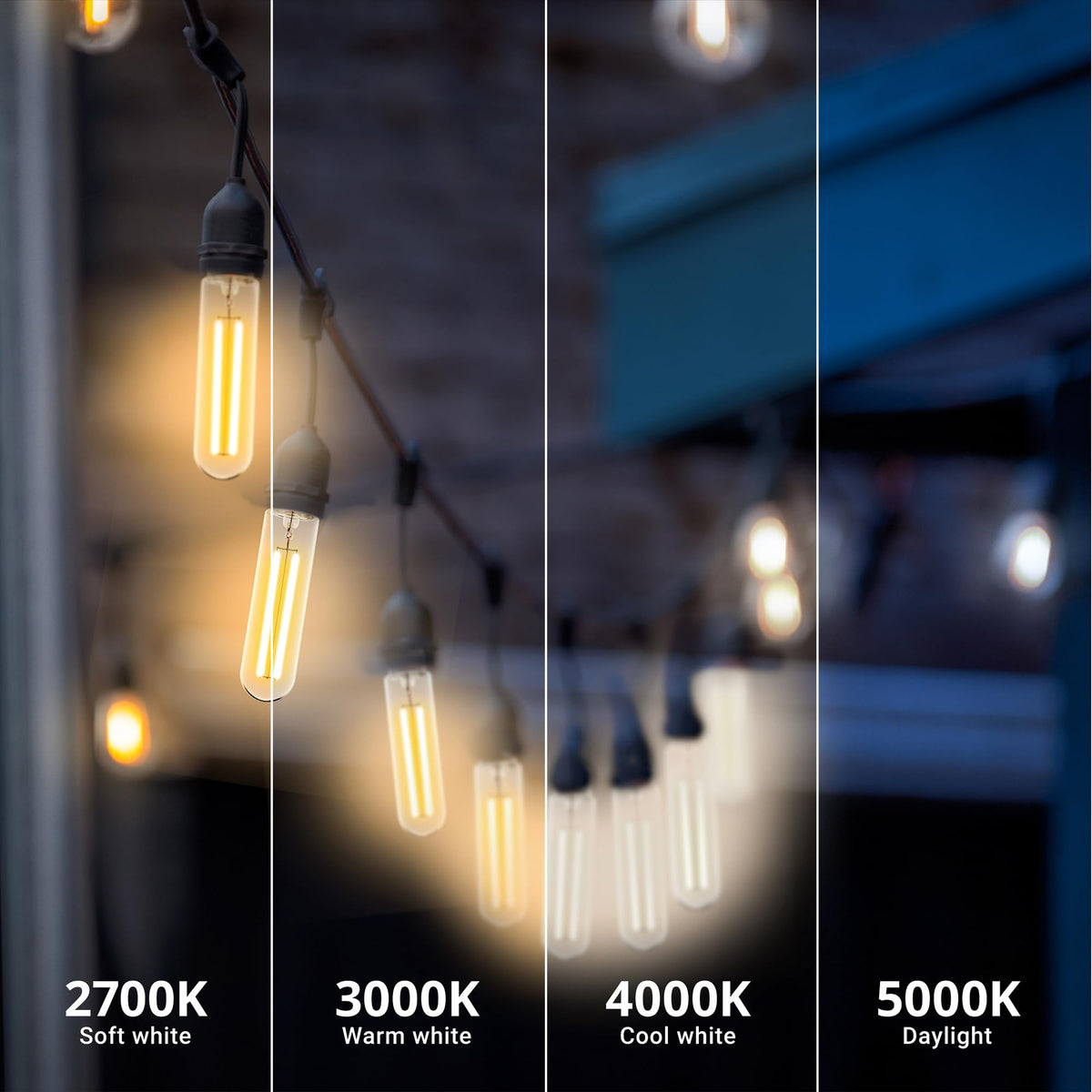 Sunco decorative LED filament bulbs add vintage charm to porches and pergolas