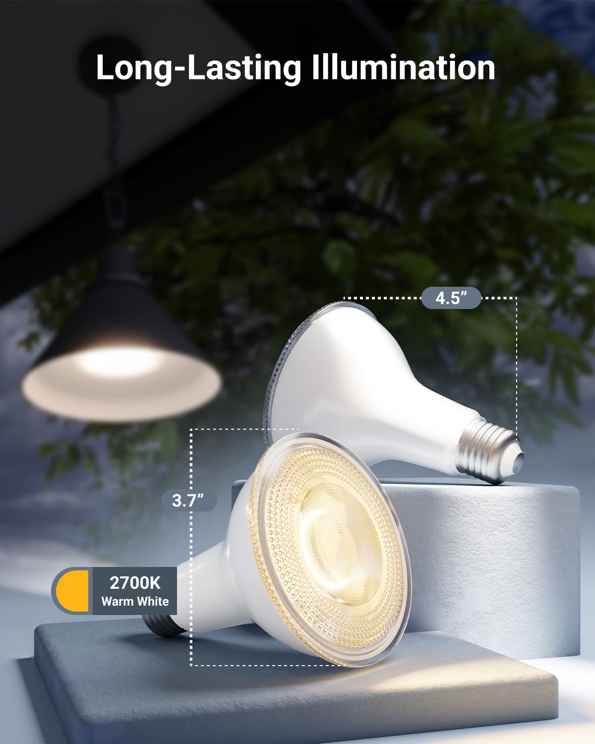 Sunco PAR30 dusk-to-dawn patio bulb creates welcoming outdoor ambience