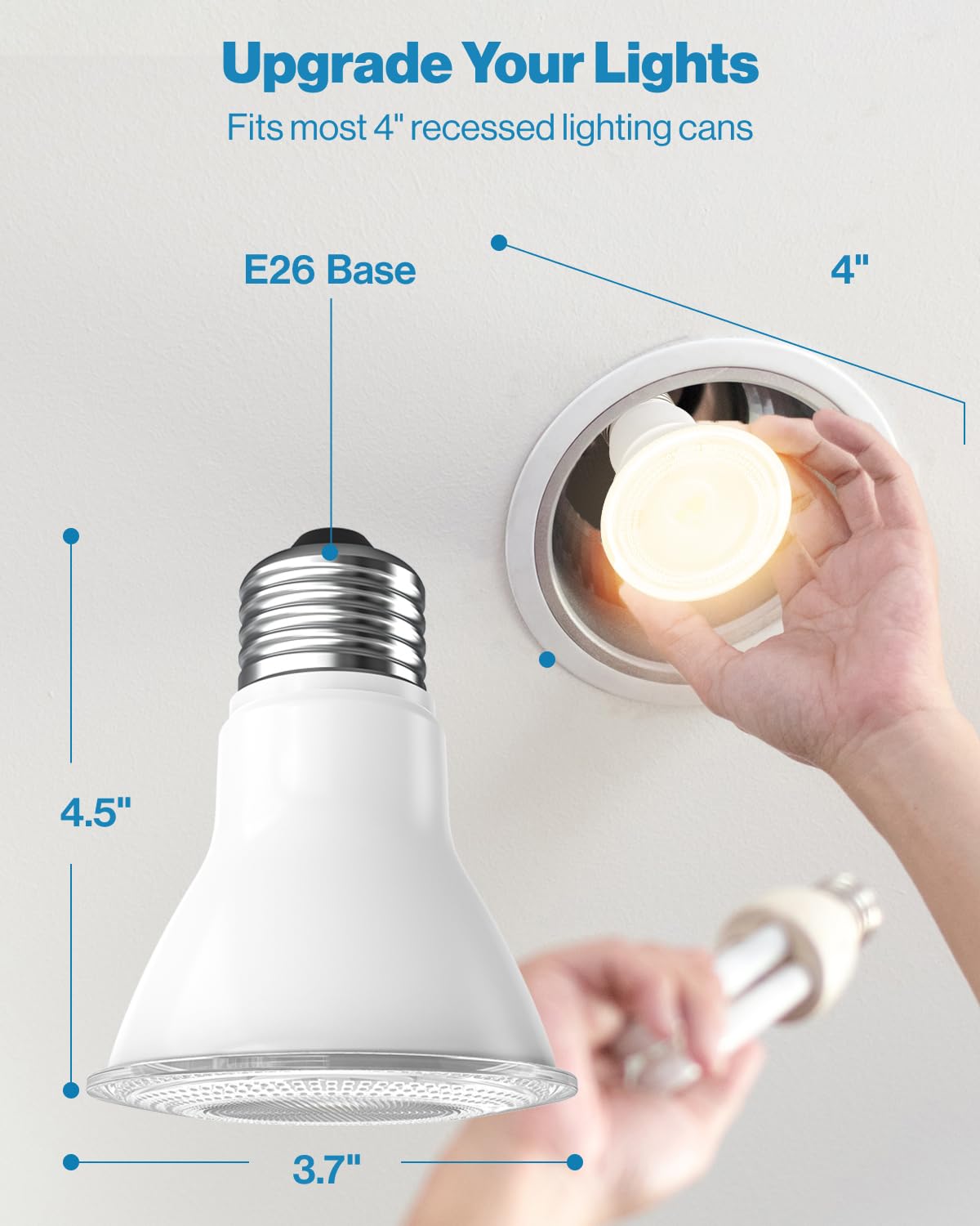 Sunco PAR30 bulb outdoors with IP65 waterproof rating for durable exterior lighting.