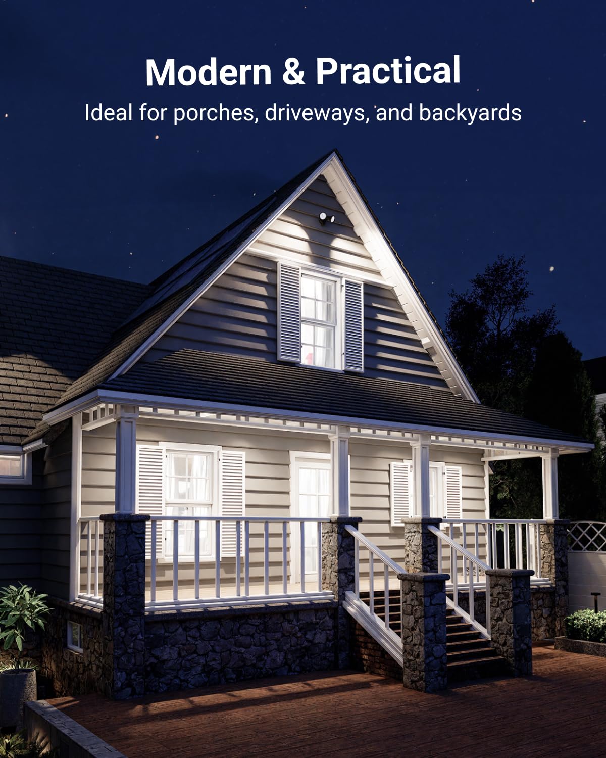 Sunco PAR38 fits 5-inch or 6-inch cans for easy outdoor retrofits.
