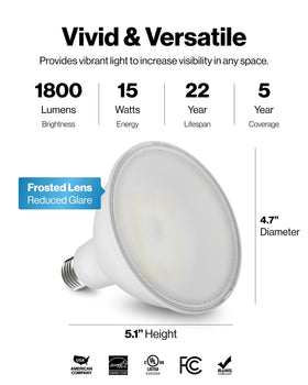 Sunco Lighting PAR38 daylight bulb provides crisp 5000K lighting for driveways.
