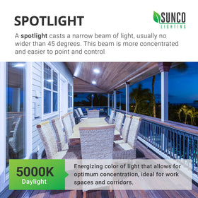 Sunco exterior bulb for porches, yards, and wet-rated spaces.
