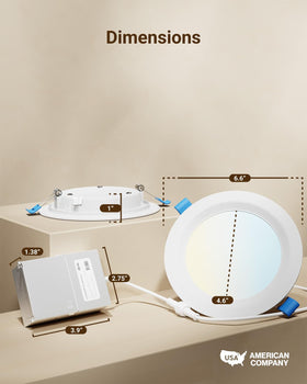 Sunco slim canless recessed ceiling light for easy retrofit.