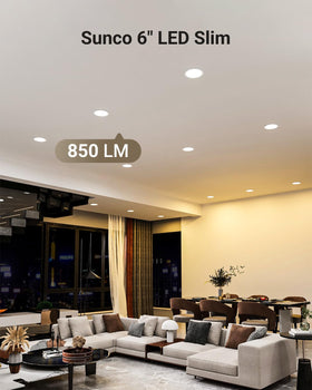 Sunco slim canless ceiling light trim for tight spaces
