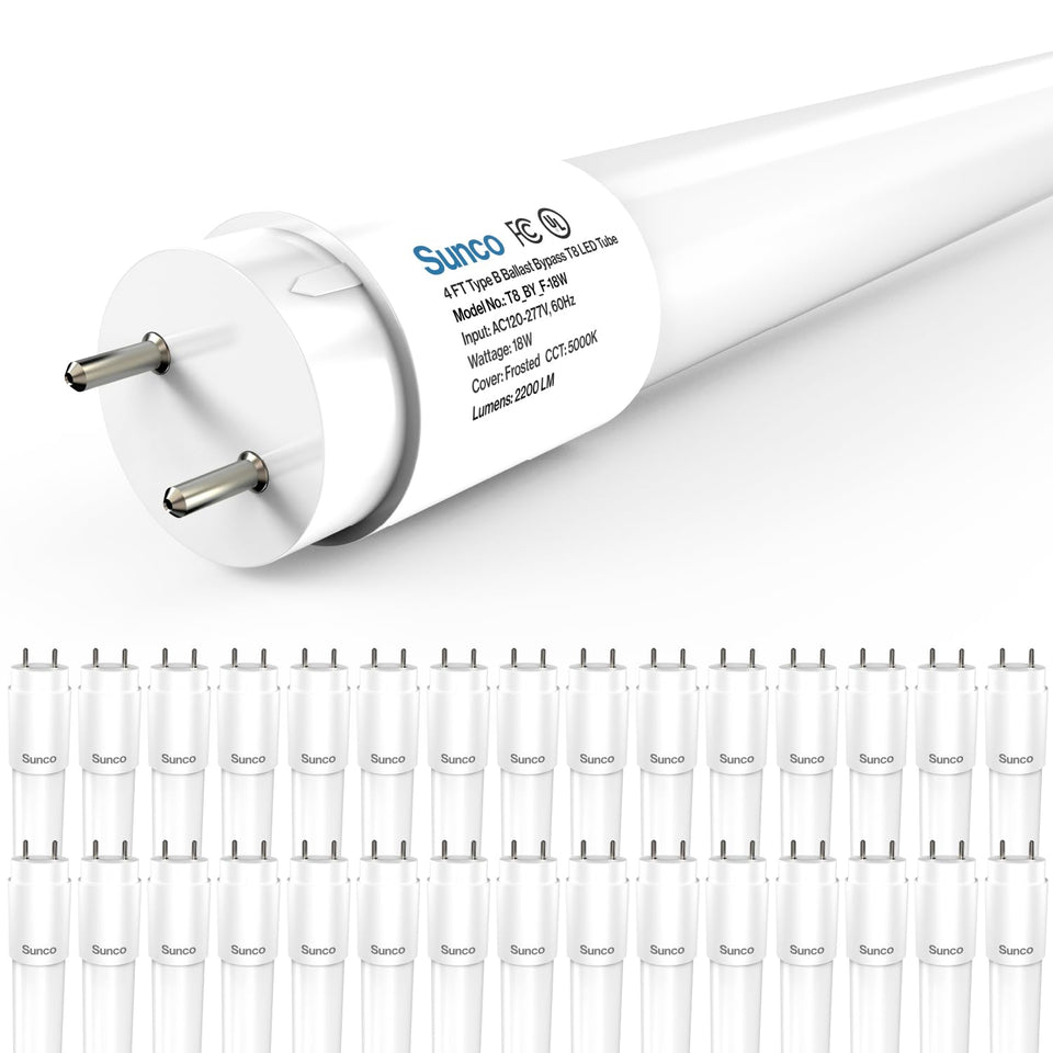 Sunco T8 LED 4ft ballast-bypass bulb for brighter garages
