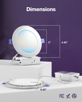 Sunco wafer-thin ceiling downlight with a sleek, low-profile design.