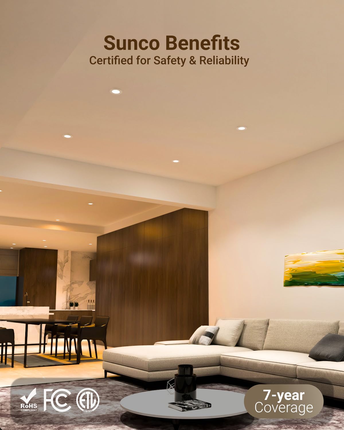 Sunco wafer-thin design ideal for ceiling spaces and soffits