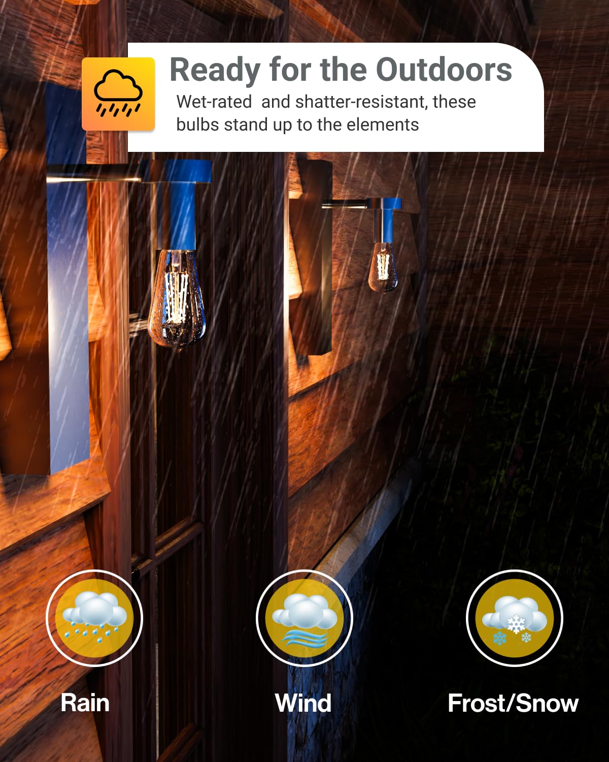 Warm 3000K outdoor light delivering inviting ambience