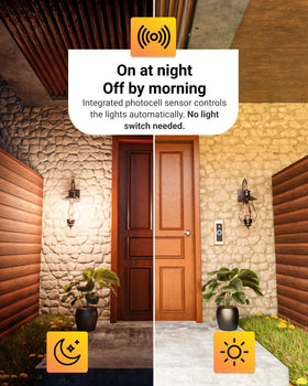 Weatherproof Sunco outdoor lighting suitable for decks, patios, and driveways