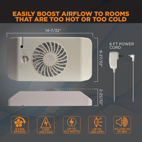 Suncourt Equalizer EZ8 dial and eight speeds enable customized airflow