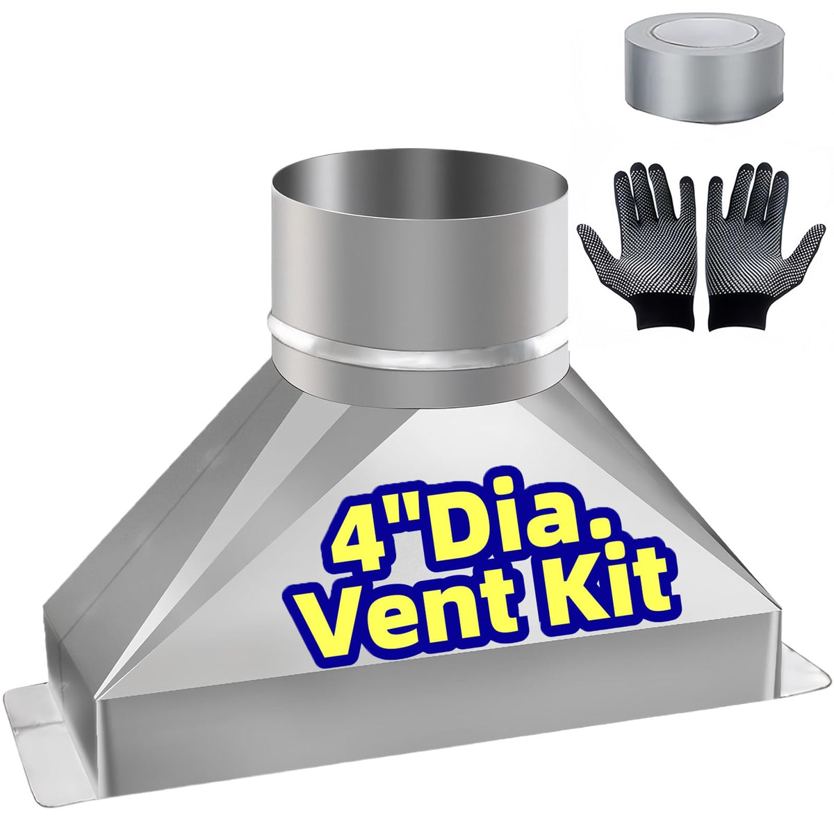 SunDiss microwave vent kit rectangular to round duct connection for simple retrofits and secure connections.