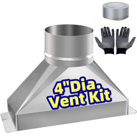 SunDiss microwave vent kit rectangular to round duct connection for simple retrofits and secure connections.
