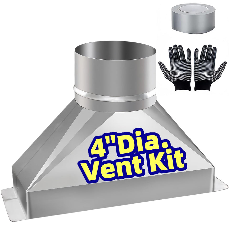 SunDiss microwave vent kit rectangular to round duct connection for simple retrofits and secure connections.