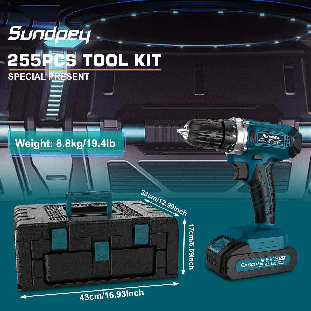 Sundpey complete tool kit contents neatly organized in a sturdy case