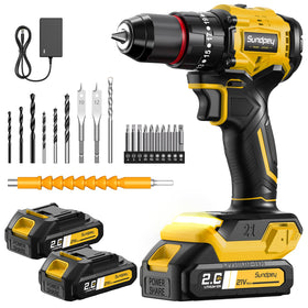 Sundpey cordless drill set front view showing compact kit for versatile home projects