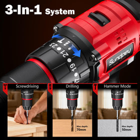 Sundpey built-in LED work light and lanyard for better visibility