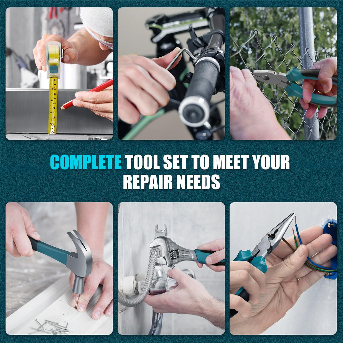 Sundpey 206PCs extension bar and sockets reach tight corners