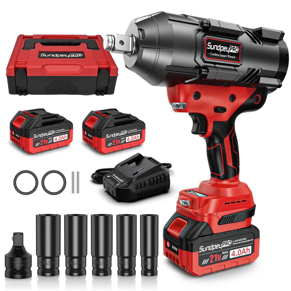 SundpeyPRO cordless impact wrench in use delivering heavy torque.
